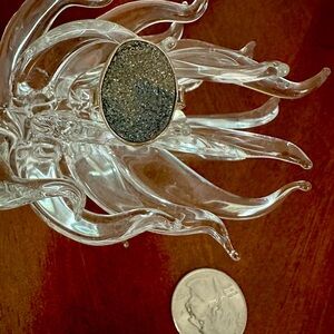 Handmade Rainbow Pyrite Sterling Ring